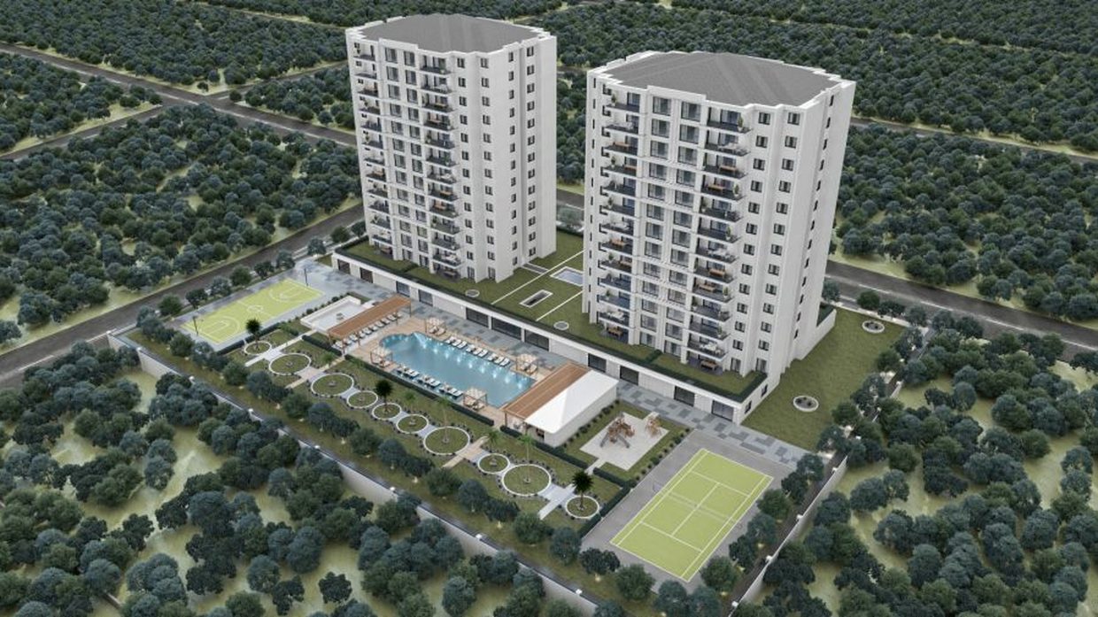 Selvi Residence bloklarının kuşbakışı görünümü