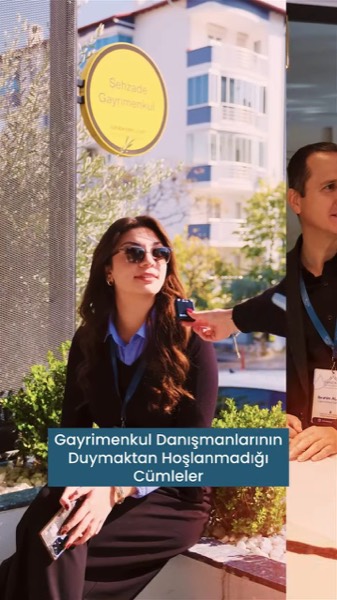 Danışmanlarımız ofis önünde soruyu yanıtlarken